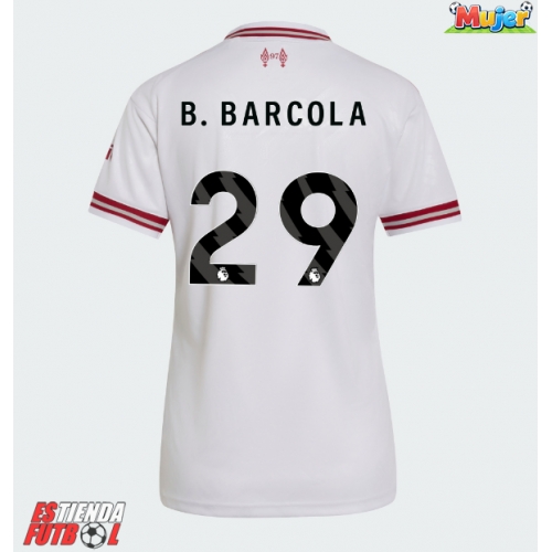 Liverpool Bradley Barcola #29 Segunda Equipación Mujer 2026-27 Manga Corta